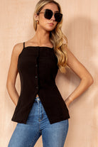 Kelly Black Longline Waistcoat