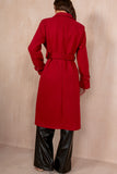 Kelsie Burgundy Longline Belted Coat