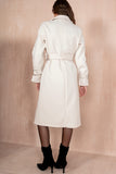 Kelsie Cream Longline Belted Coat