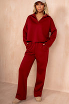 Kendal Wine Polo Style Co Ord