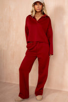 Kendal Wine Polo Style Co Ord