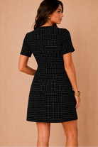 Kenza Black Bow Detail Mini Dress
