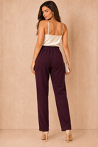 Kerry Plum Corduroy Pleated Trousers