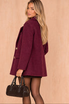 Keyla Burgundy Wool Blazer