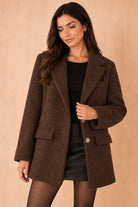 Keyla Chocolate Wool Blazer