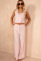 Keyna Pink Palazzo Trousers