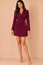 Kimberly Burgundy Wrap Dress