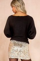 Kira Gold Sequin Mini Skirt