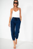 Kirsty Blue Denim Cargo Trousers