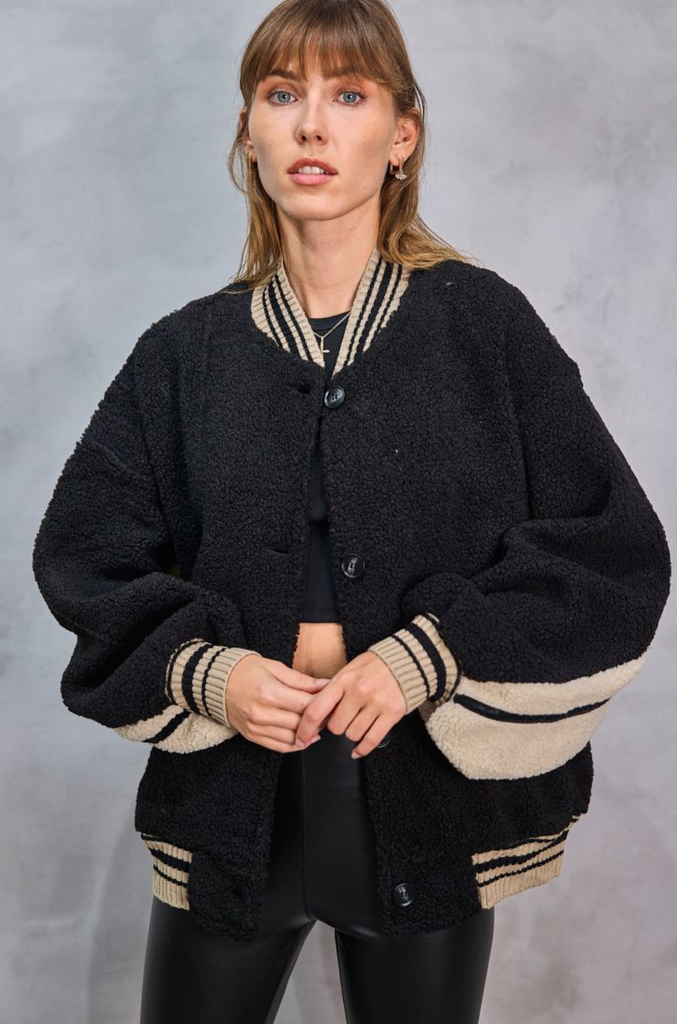 Kora Black New York Borg Bomber Jacket