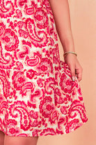 Kori Pink Printed Tie Shoulder Dress