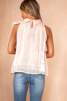 Lana Peach Shimmer Bow Detail Blouse