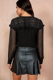 Laurel Black Chiffon Top