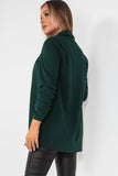 Layla Green Ruched Sleeve Blazer