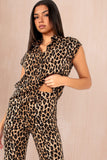 Layton Leopard Print Sleeveless Shirt