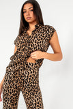 Layton Leopard Print Sleeveless Shirt
