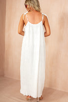 Leighton White Crinkle Maxi Dress