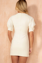 Lena Cream Puff Sleeve Dress