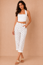 Lennon Cream Polka Dot Jeans