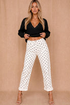 Lennon Cream Polka Dot Jeans