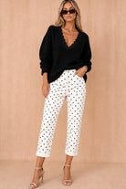 Lennon Cream Polka Dot Jeans
