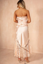 Lenora Rose Satin Strapless Structured Top