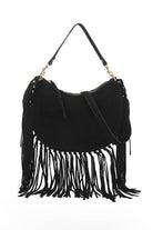 Leo Black Suedette Tassel Bag