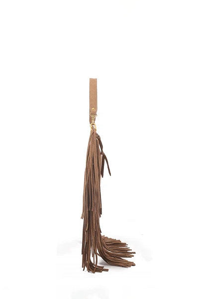 Leo Tan Suedette Tassel Bag