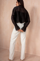 Leonora Black Corsage Shirt
