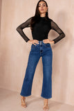 Lesley Dark Blue Straight Leg Jeans