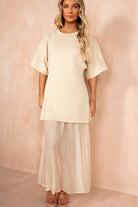 Lesley Stone Knit Contrast 2 in 1 Maxi Dress