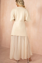 Lesley Stone Knit Contrast 2 in 1 Maxi Dress