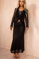 Lexi Black Floral Lace Co Ord