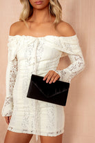 Liz Black Satin Detachable Chain Bag