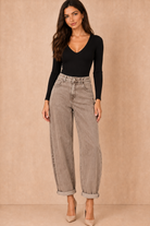 Logan Taupe Wash Balloon Jeans