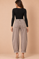Logan Taupe Wash Balloon Jeans