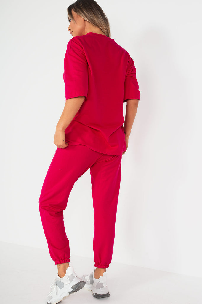 Lorenz Pink 'Los Angeles' Jogger Co Ord