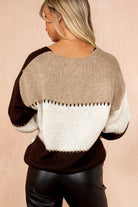Lori Chocolate V Neck Knit Cardigan