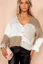 Lori Stone V Neck Knit Cardigan