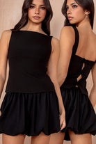 Lorien Black Bow Back Top