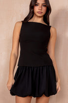 Lorien Black Bow Back Top