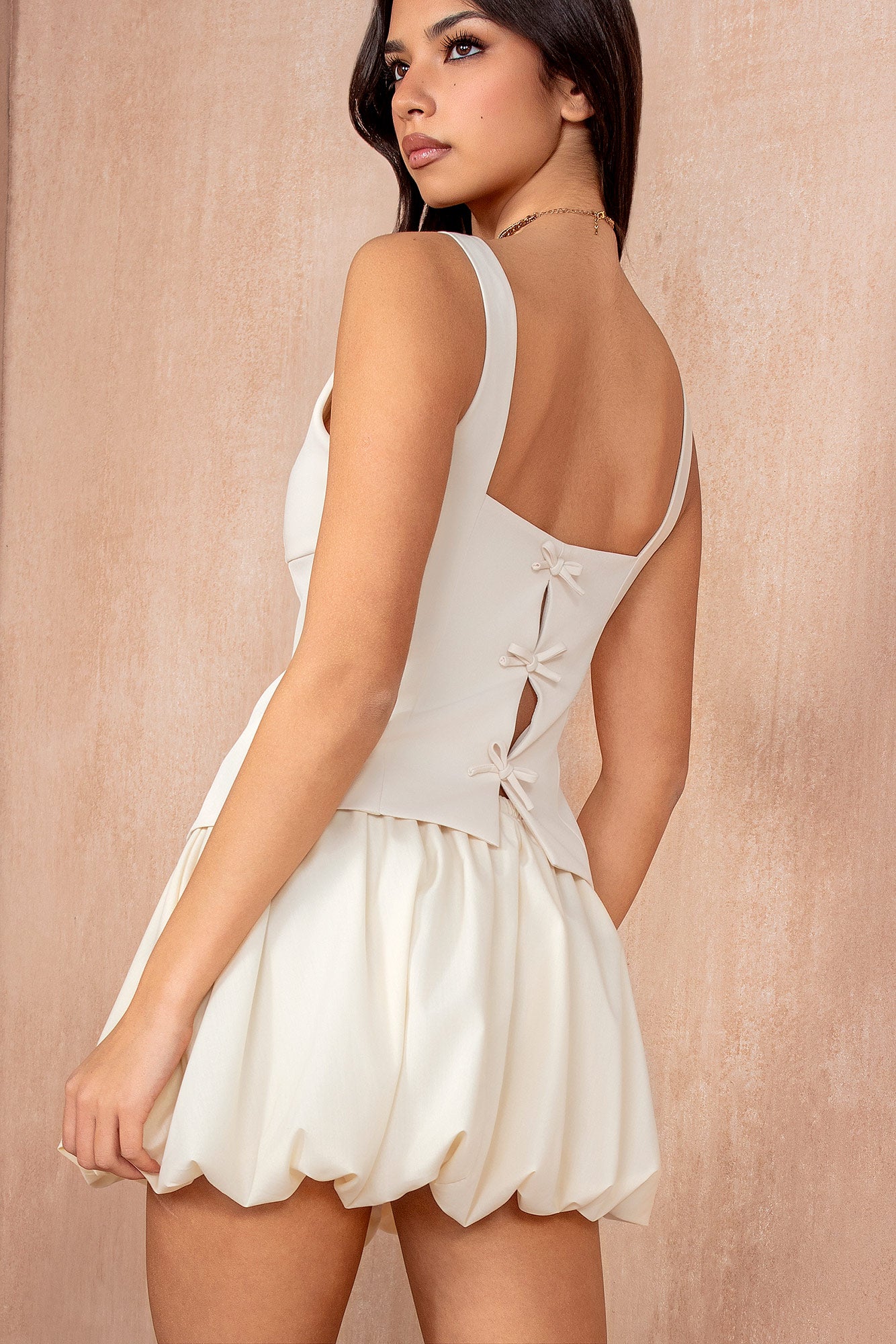 Lorien Cream Bow Back Top