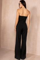 Lorna Black Faux Feather Jumpsuit