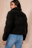 Lottie Black Teddy Puffer Jacket