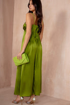 Louise Green Satin Midi Dress