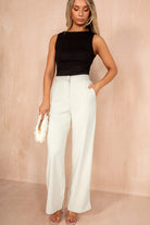 Lucia Cream Wide Leg Trousers
