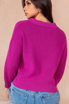 Lucinda Fuchsia Knit Rugby Top