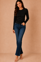 Lucy ONLY Black Cotton Long Sleeve Top