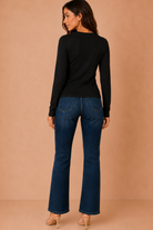 Lucy ONLY Black Cotton Long Sleeve Top