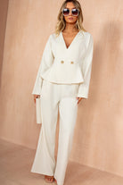 Luisa Cream Wide Leg Trousers